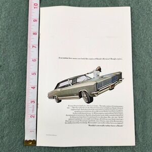 1966 Buick Riviera Vintage Magazine Print Advertisement VTG Car Ad ART 10x7